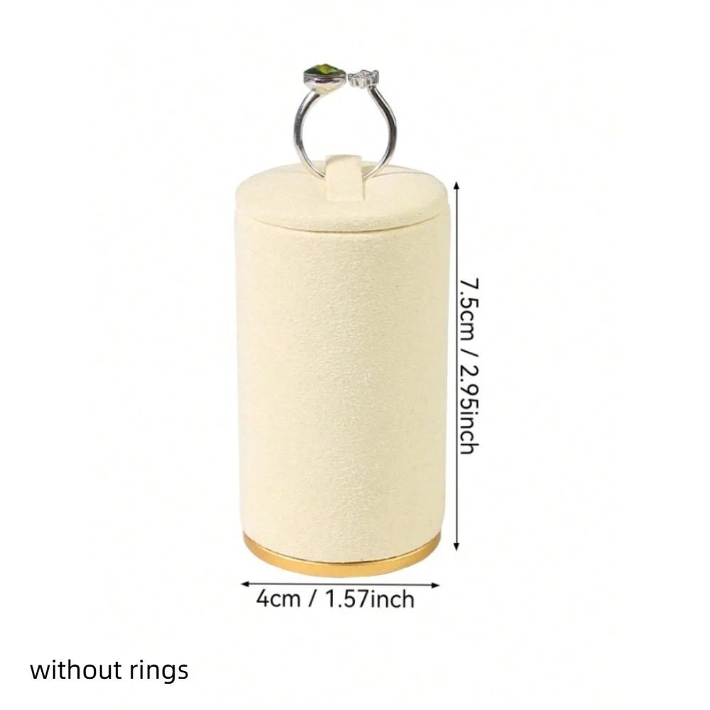 New ultra-fiber Ring Display Stand Jewelry Storage Metal Base Jewelry Tower High and Low Desktop Rings Display Rack