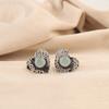 Natural Aqua Chalcedony Sterling Silver Stud Post Sisters Gift Earrings Jewelry EE-143-17