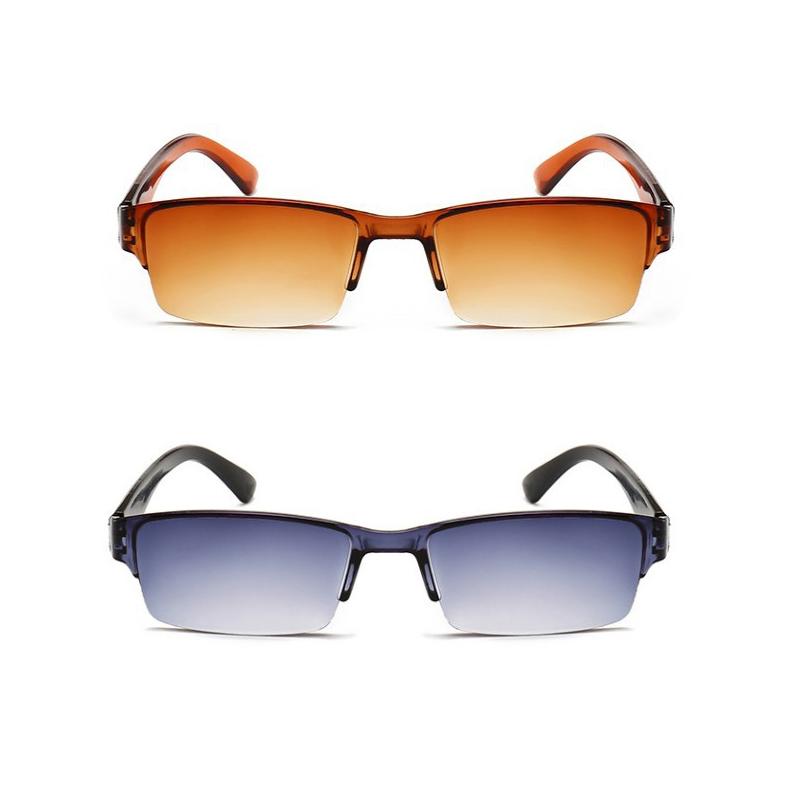 Очки для чтения мужские градиентные рецептурные очки мужские ретро квадратные полуободковые очки для дальнозоркости +1.0 +1.5 +2.0 +2.5 до +4.0