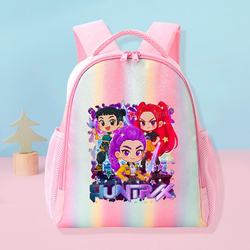 KPop Demon Hunters School Rainbow Backpack Rumi Mira Zoey Girl Student Backpack Anime Movie Women Travel Rucksack Birthday Present