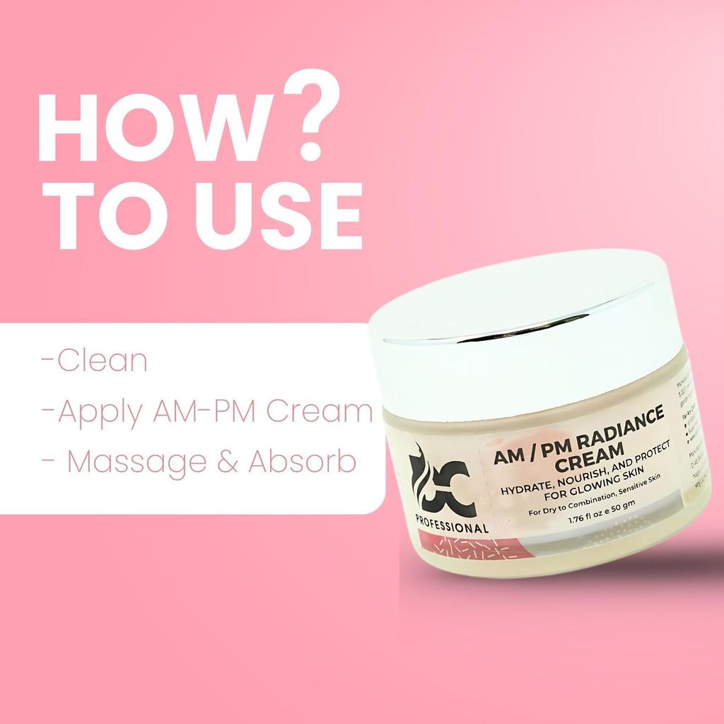 AM PM Radiance Cream for Glowing Skin | Day & Night Moisturizer | Hydrates, Brightens & Nourishes | Suitable for All Skin Types