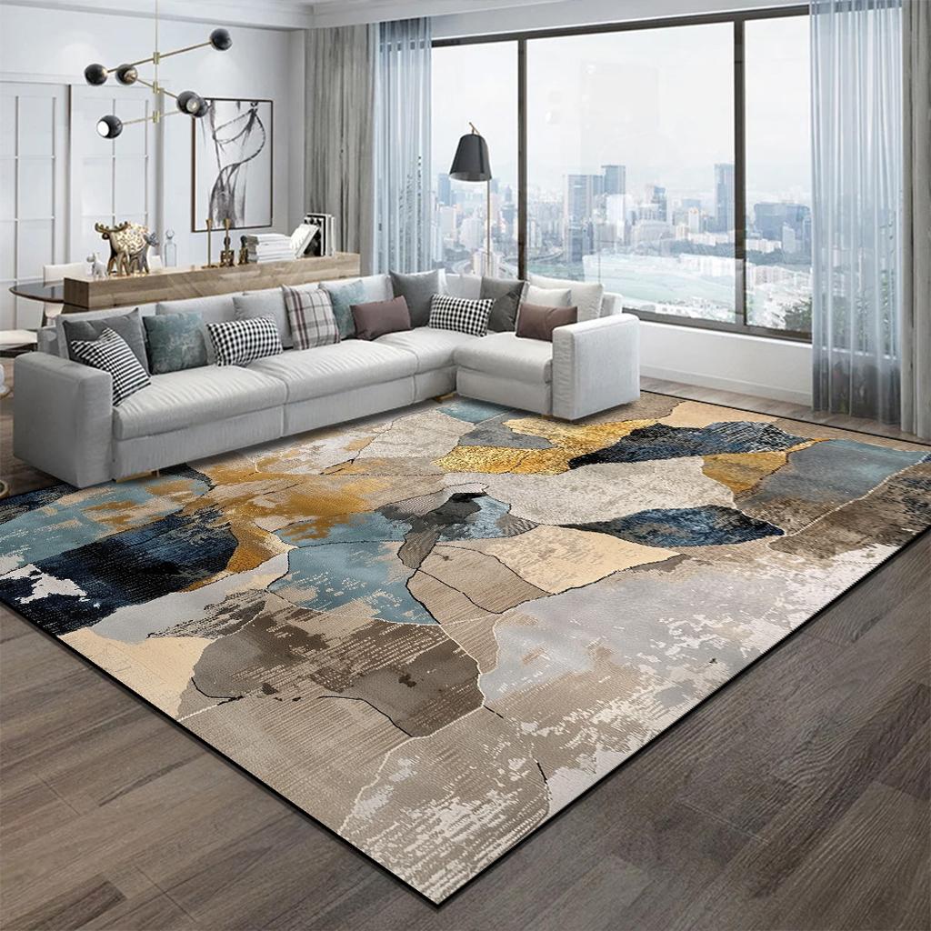 Ковры в скандинавском абстрактном стиле, украшение для гостиной, легко чистящиеся ковры большой площади, декор для спальни, нескользящий коврик для пола