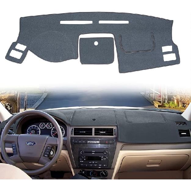 Dashboard Cover Dash Cover Mat Pad Carpet  Fit For Ford Fusion 2010 2011 2012 (Black)