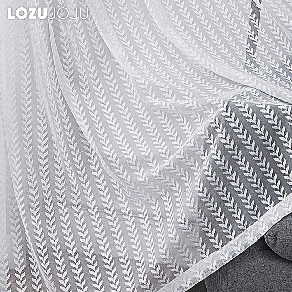 1 шт. LOZUJOJU белая основа вязаная тюль занавеска на окно прозрачная занавеска для балкона украшение дома