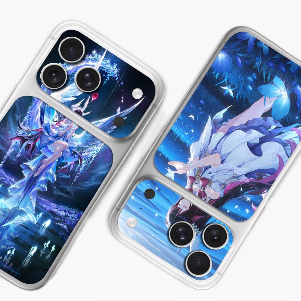 Genshin Impact Коломбина Для Apple iPhone 17 pro Max /17 pro корпуса Задняя крышка Наклейка Пленка Цветная Задняя Защитная Наклейка Пленка