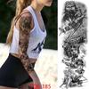 1 PC 480*170MM Full Arm Temporary Tattoo Sticker Sleeve Men Women Fashion Sexy Fake Tattoo Wolf  Lion Tiger Painting Tattoo Skull Angel Tattoo
