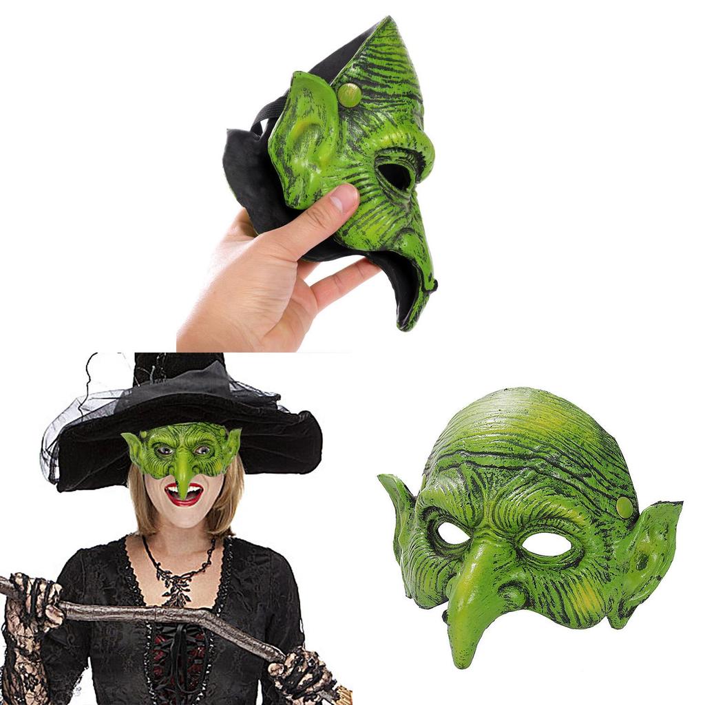 Halloween Witch Mask Prop With Pu Foam Material For Costume Parties