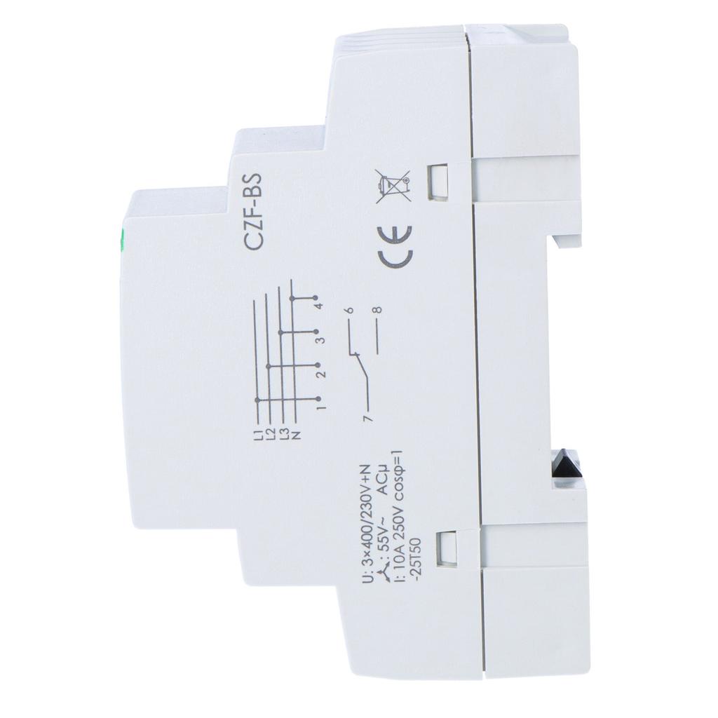 Phase and loss sensor CZF-BS contacts: 1P, I=10A, with signaling 2 modules