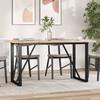 VidaXL Dining Table O-Frame, Dinner Table, Dining Table Kitchen Restaurant Interior, 140x80x75.5 Cm Pine Wood 3282742