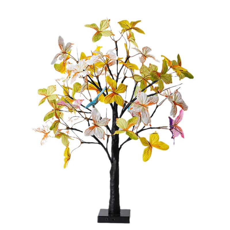 Colorful LED Butterfly Birch Tree Light - Christmas Decoration Ornament