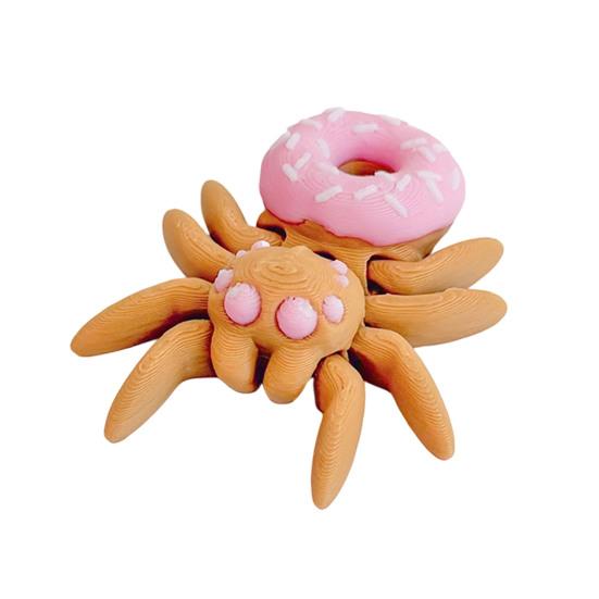 Plastic Party Gifts Halloween Spider Figurine, 3D Printed Articulated Joint with Glow Mysterious Nighttime Play Toys in Dark Eggs, Spooky Decor
