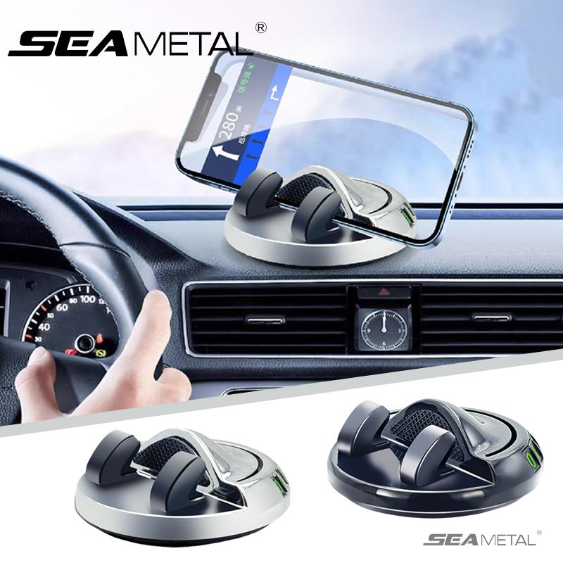 SEAMETAL Car Phone Holder ABS Dashboard Navigation 360 Rotation Parking Number Plate Stable Anti-Slip Universal