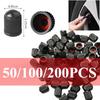 Car Tire Valve Plastic Black Bike Tyre Valve 200/50PCS Caps with O Seal Ring Dome Shape Dust Valve for Car Bicycles Motorcycles