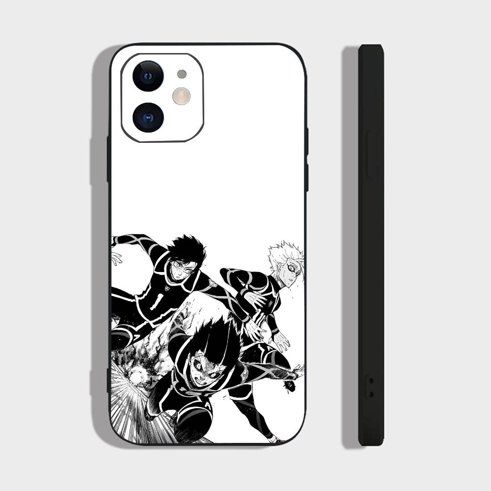 Аниме B-Blue Lock Для IPhone 17 Air 16 15 14 13 12 11 Pro Черный Мягкий Чехол для Телефона