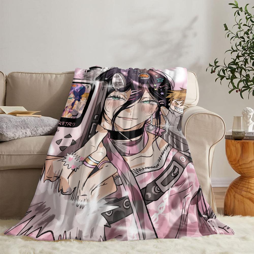 GUOYU Blanket Cchainsaw man Raze Throw Soft Flannel Throw Summer Blanket Lightweight Cozy Nap Blanket for Sofa Bed Travel