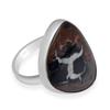 Natural Dragon Septarian Gemstone 925 Sterling Silver Handmade Pear Shape Rings For Women & Girls