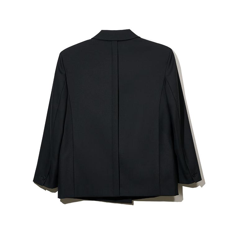 Zno Wool Blended Double-Breasted Jacket