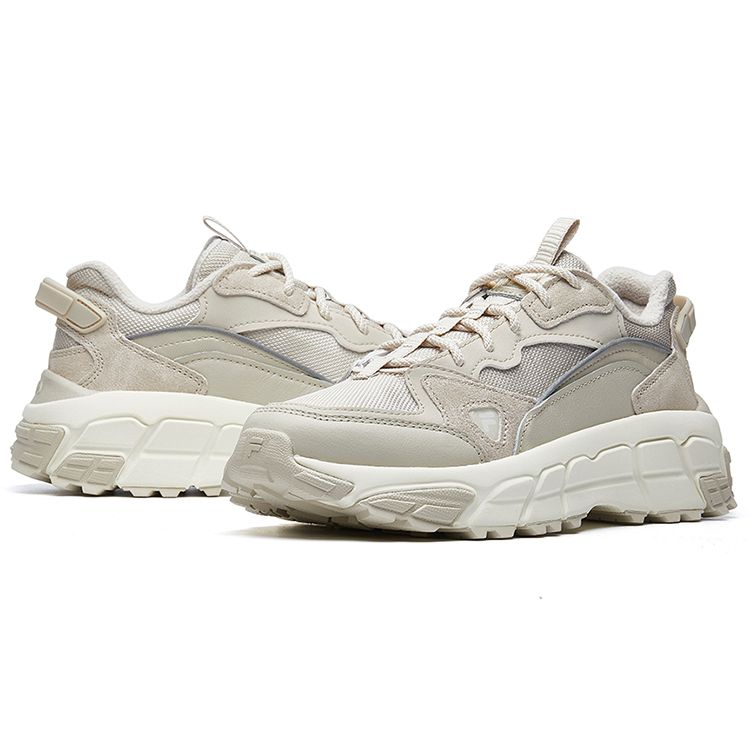 Fila Skyrunner Сетчатая ткань Синтетическая кожа Удобные Универсальные Низкие Повседневные Кроссовки Женские кроссовки Овсяно-серый F12W041135FSS