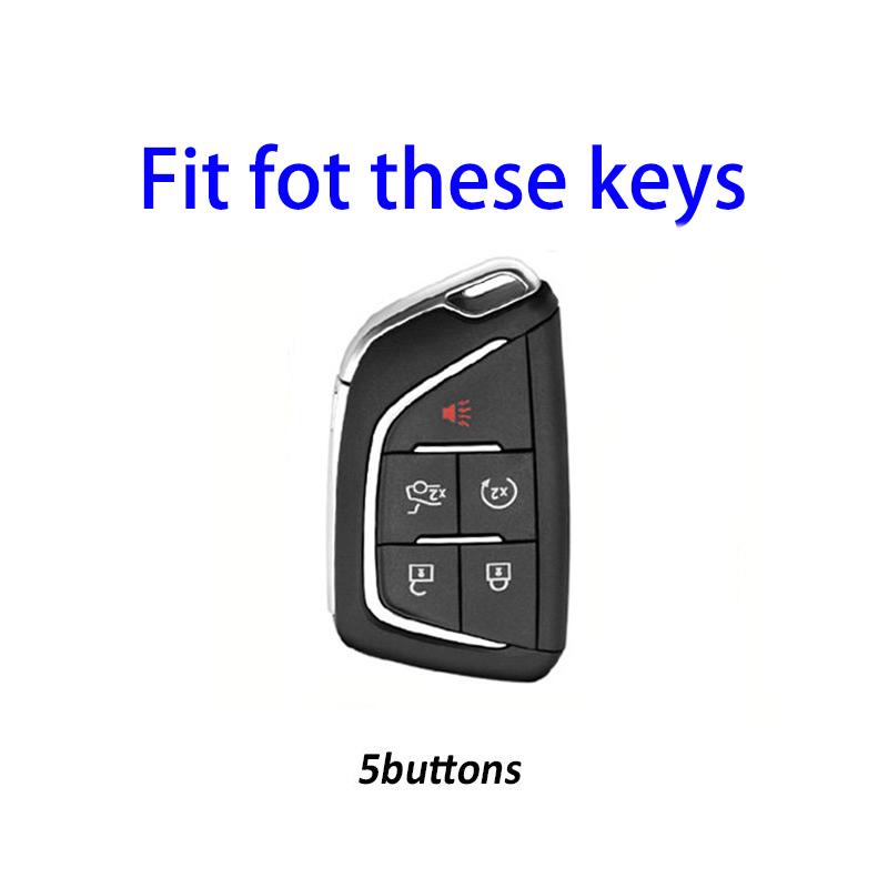 TPU Car Remote Key Case Cover Fob For Cadillac CT4 CT5 2020 2022 Smart Key Holder Shell 5Buttons Women Men Accessories