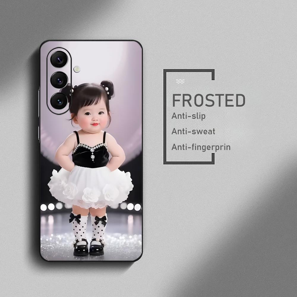 Popular Dancing Baby Cute Phone Case For Samsung Galaxy S26 S25 S24 S23 S22 S21 Plus Ultra Note20 Soft Black