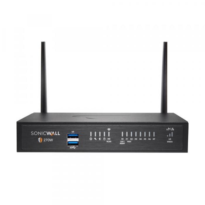 Pare-feux - SONICWALL - TZ270W - Débit 2000 Mbit/s - VPN 750 Mbit/s - IPS/IDS 1000 Mbit/s