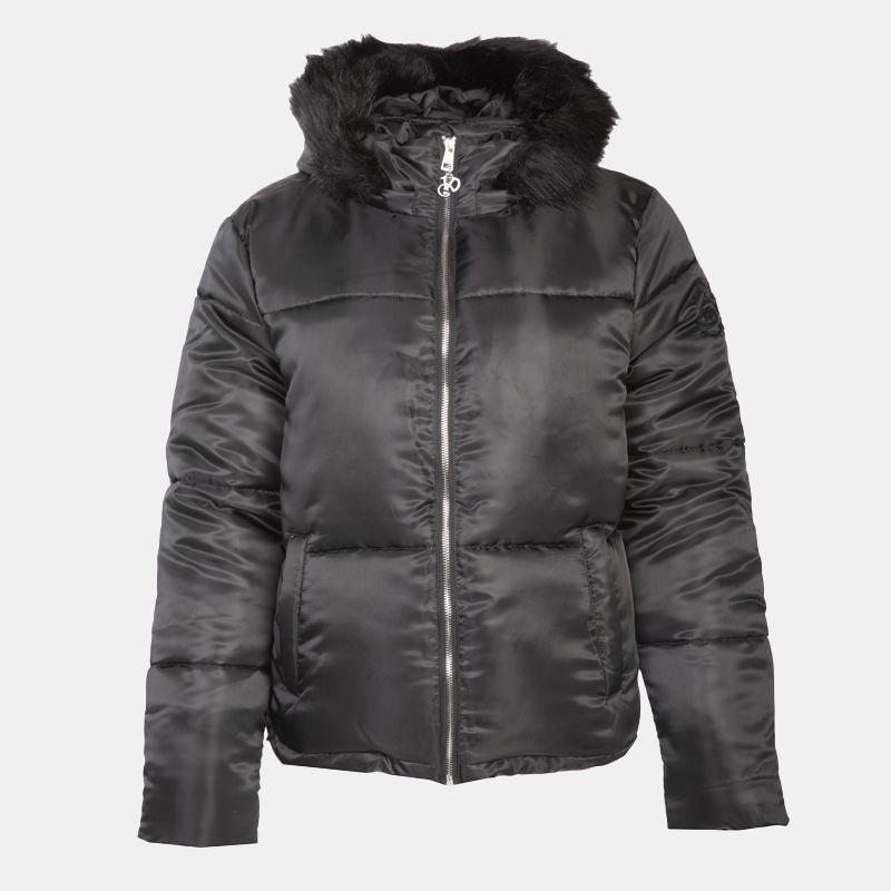 Женская черная куртка-пуховик с капюшоном VON DUTCH Bonny