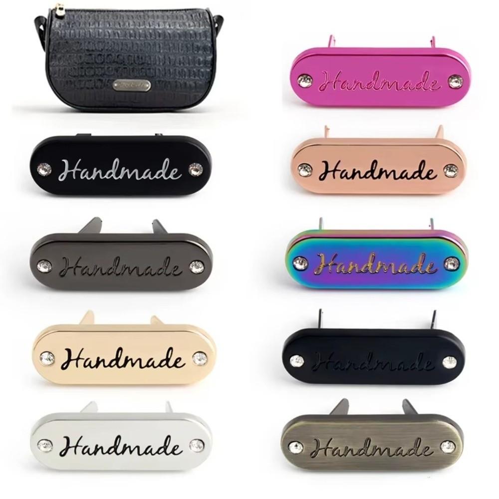 5Pcs Oval Shape Metal Tags Are Bag Zinc Alloy Handmade Metal Labels Clothing Accessories