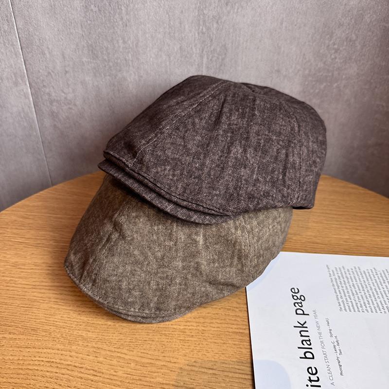 Cotton Linen Flat Cap For Women With Sun Protection And Breathability For Spring Summer Wear