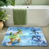 Psyduck Cartoon Print Non-slip Doormat, Soft Absorbent Floor Rug for Home Decor