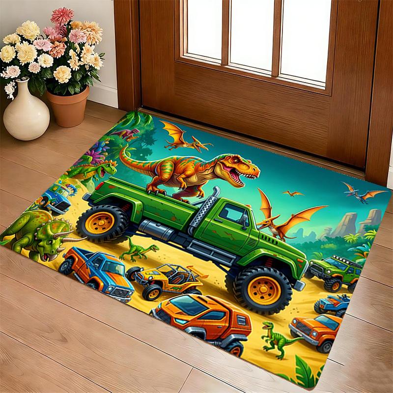 Dino Race Living Room Nonslip Area Rug Soft Carpet For Bedroom Game Playroom Sofa Office Home Decor Doormat Christmas Gift C929225
