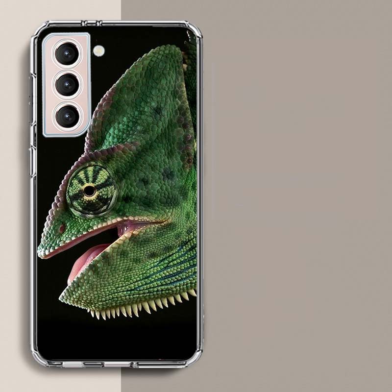 Хамелеон Забавный Дикий Мир Чехол Для Телефона Для Samsung A16 A26 A36 A56 A17 A15 A25 A35 A55 A14 A24 A34 A54 A04S A05S Galaxy Note 20 10