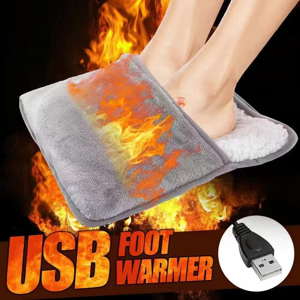 USB-обогреваемая подставка для ног - Толстый зимний греющий коврик для дома, офиса или кровати
