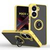Бронированный магнитный чехол для Poco X7 X6 F7 Pro F6 F5 противоударный матовый чехол-подставка с кольцом для телефона для Poco M7 M6 Pro 5G задняя крышка