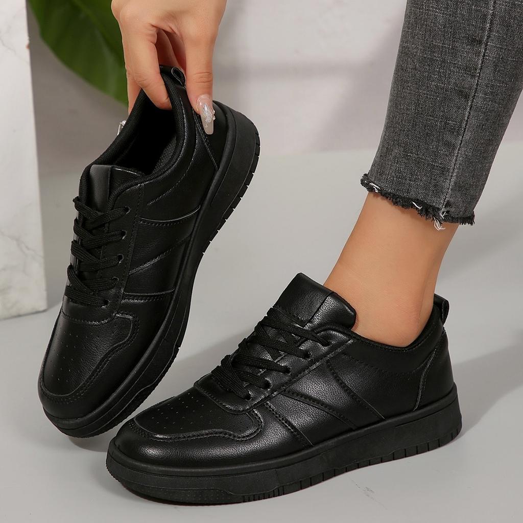 Весна и осень Новая мода повседневная обувь для женщин и студентов плоские низкие кроссовки для улицы со шнуровкой спереди