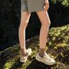 Skechers Однотонные повседневные шорты со средней посадкой, отводящие влагу, быстросохнущие, прямого кроя, женские, цвет Rock-Green L224W032-01DR