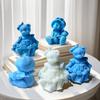 DIY Bow Tie Bears Silicone Mold Cute Bears Aroma Candle Plaster Ornament Mould Handmade Chocolate Candy Baking Tool