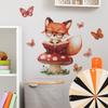 Cute Little Fox Mushroom Butterfly Bedroom Living Room Home Wall Background Beautification Decoration Wall Stickers