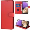 Case - BOOLING - for Samsung A32 4G - Red - Leather Effect - 360° Protection - Card Storage