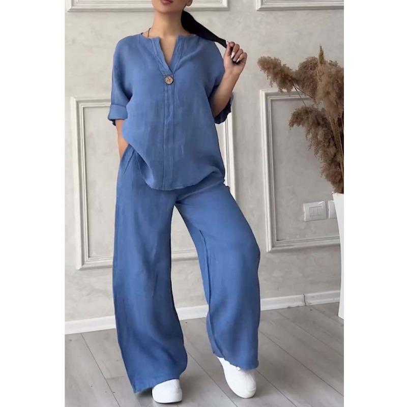 Весна и осень женская рубашка с длинным рукавом модный однотонный повседневный брючный костюм