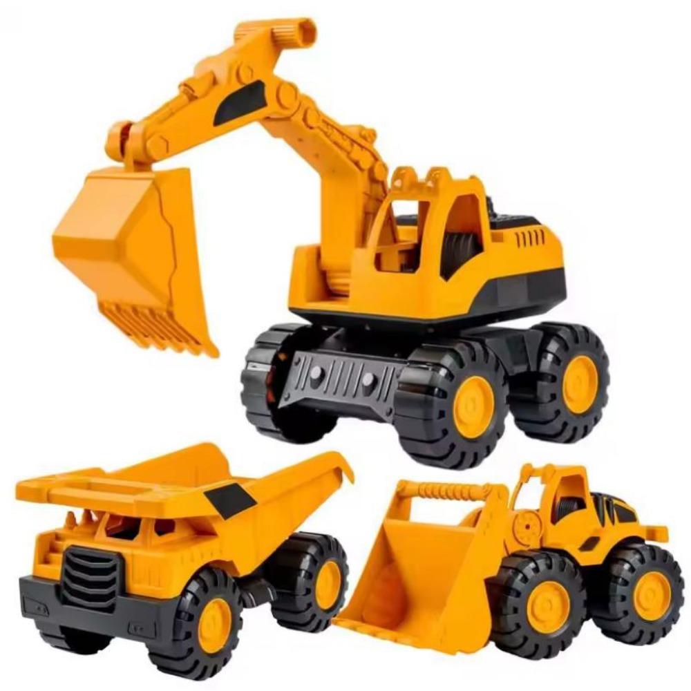 3 Styles Small Excavator Plastic Dump Truck Toy High Quality Kids Digger Toys  For Children