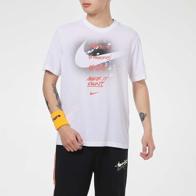 Nike M Nk Graphic Ss Tee Large Alphabet Printing Sports Short Sleeve White Men's DJ5218-100