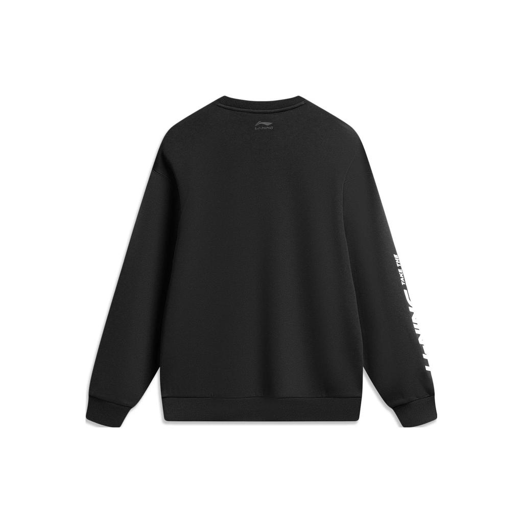 Li Ning Sports Lifestyle Series Letter Print Флисовый теплый свободный свитер-свитшот унисекс-свитшот AWDTB37-5