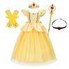 Belle Princess Dress Girls Cosplay Beauty and The Beast Cinderella Snow White Costumes Kids Halloween Carnival Clothes