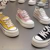 Niche High-value Thick-soled Heightening Canvas Shoes for Women's 2025 New Little White Shoes Ins Student Versatile Low-top Board Shoes