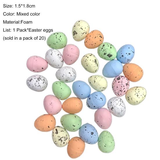 20pcs Easter Eggs Bright Color DIY Non-toxic Happy Easter Eggs Decor For Easter