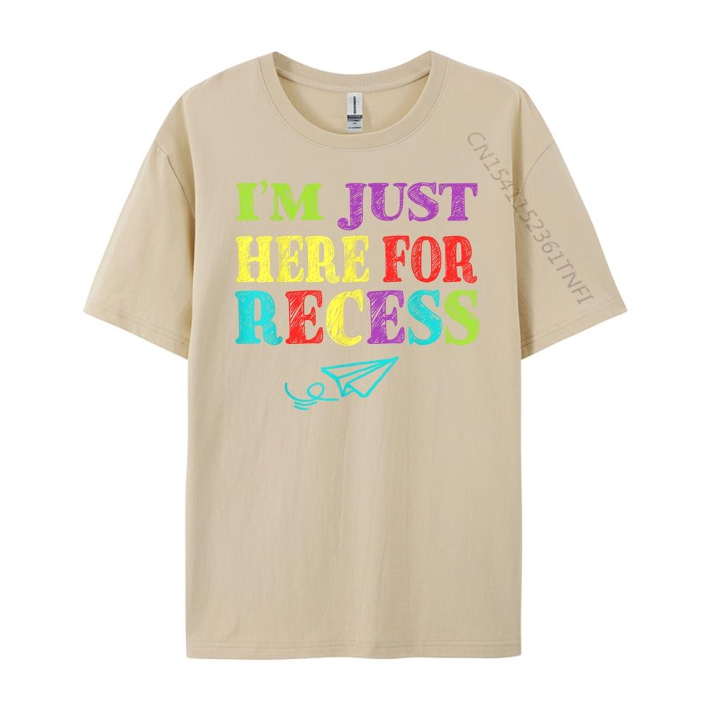 Im Just Here For Recess Funny Back to School Mens TShirts Luxury TShirt