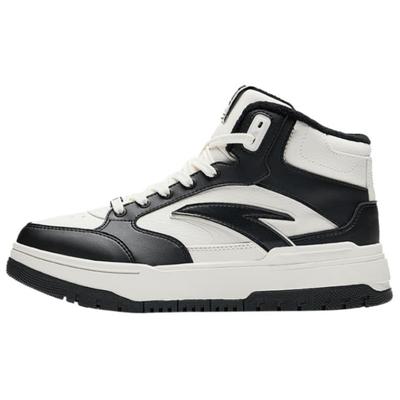 982 Флисовые удобные модные теплые нескользящие высокие кроссовки женские кроссовки черные белые 122448961-1