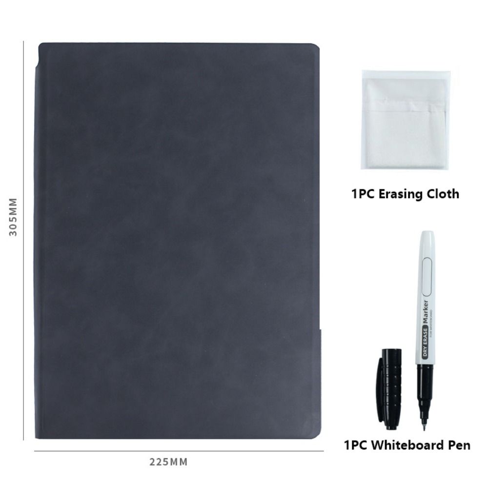 Многоразовая тетрадь-доска А4 Белая кожа Офисные блокноты Портативный еженедельник Школа Офис