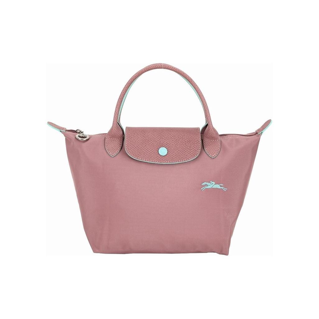 Longchamp Складная нейлоновая и кожаная сумка-тоут Le Pliage Club с короткой ручкой для женщин Розовый сушеный 1623619P13