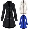 Women Jacquard Retro Gothic Steampunk Long Tailcoat Coat Jacket Cosplay Uniform